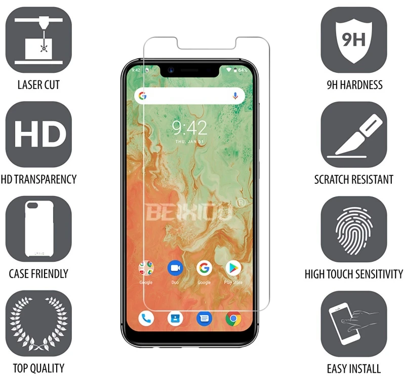 2 шт Полное закаленное стекло для UMIDIGI A3X защита экрана 2.5D 9h закаленное стекло для UMIDIGI A3X защитная пленка