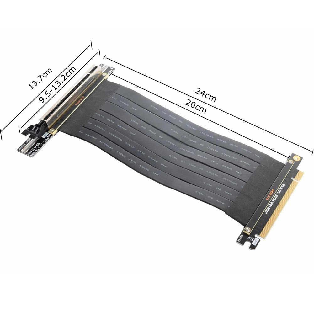 preta, cabo de extensão, Gen3, PCI-E 3.0, 4.0 16X, ATX, 5-100cm, Novo