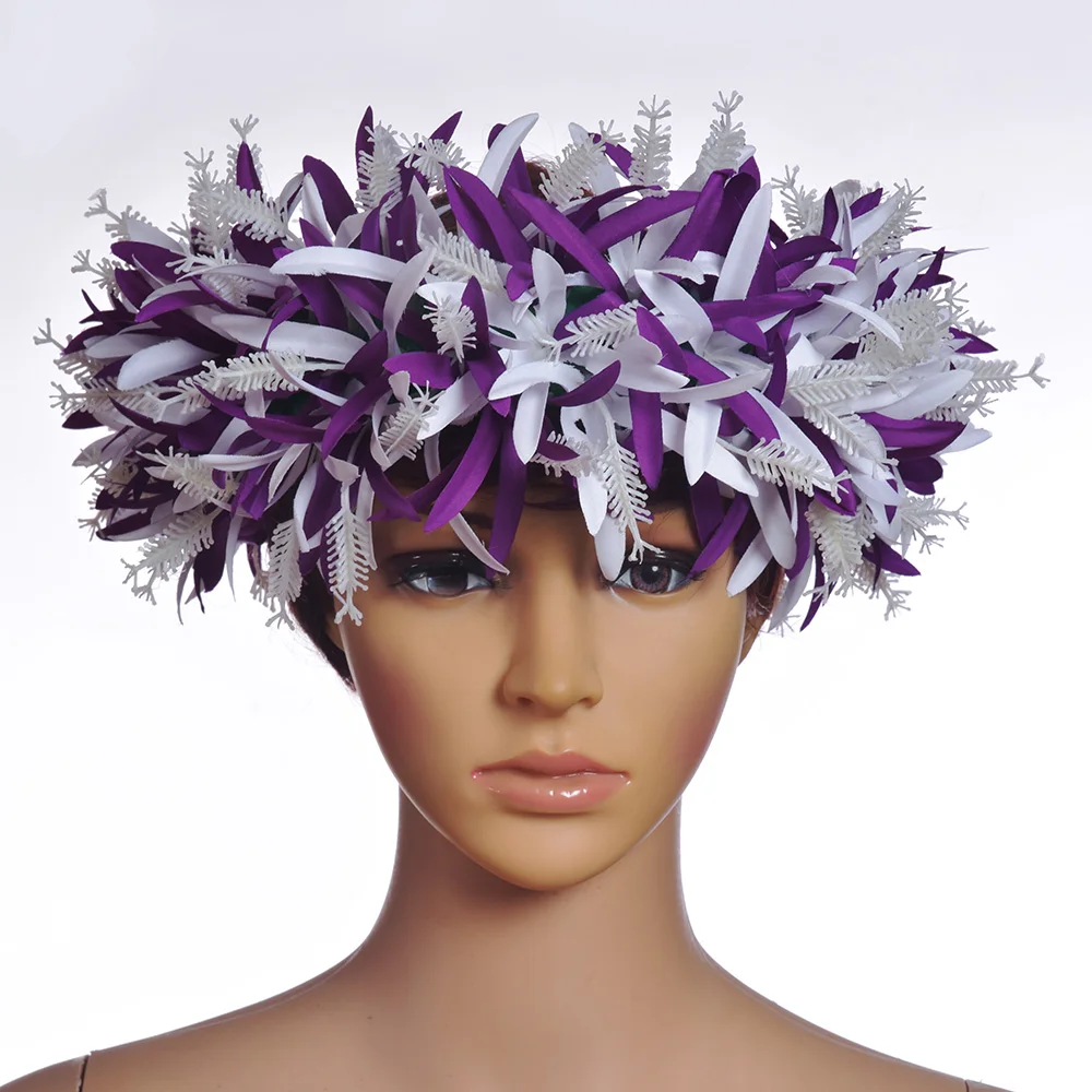 

Wholesale 20pcs/lot HK00035 64CM Artificial Silk Spider Lily Headband Haku Hawaii Dance Party Headwear Aloha Wedding Decoration