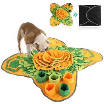 

TINGHAO Pet Snuffle Mat Dog Slow Feeding Mat Washable Foraging Training Puzzle Mat For Puppy Doggies 71cm X 71cm