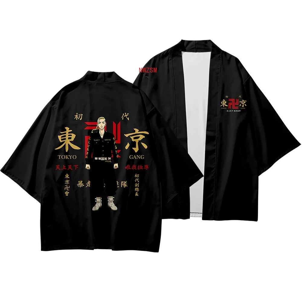Anime Tokyo Revengers Tokyo Manji Gang Tee Short Sleeve Shorts Manjiro Sano Cosplay Cloak Shirts Kimono Tokyo Avengers Uniform 3