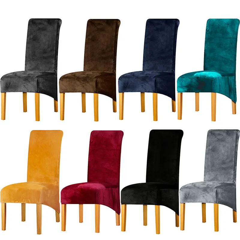 Бархатная ткань с лисами XL Размер чехлы для стульев большой размер длинная спинка Европейский стиль чехлы для стульев универсальные для ресторана отеля Вечерние