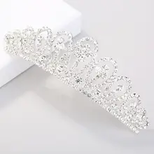 Свадебный студийный макияж аксессуары для волос кристалл шипованные простой классический гребень «Корона» расческа для волос