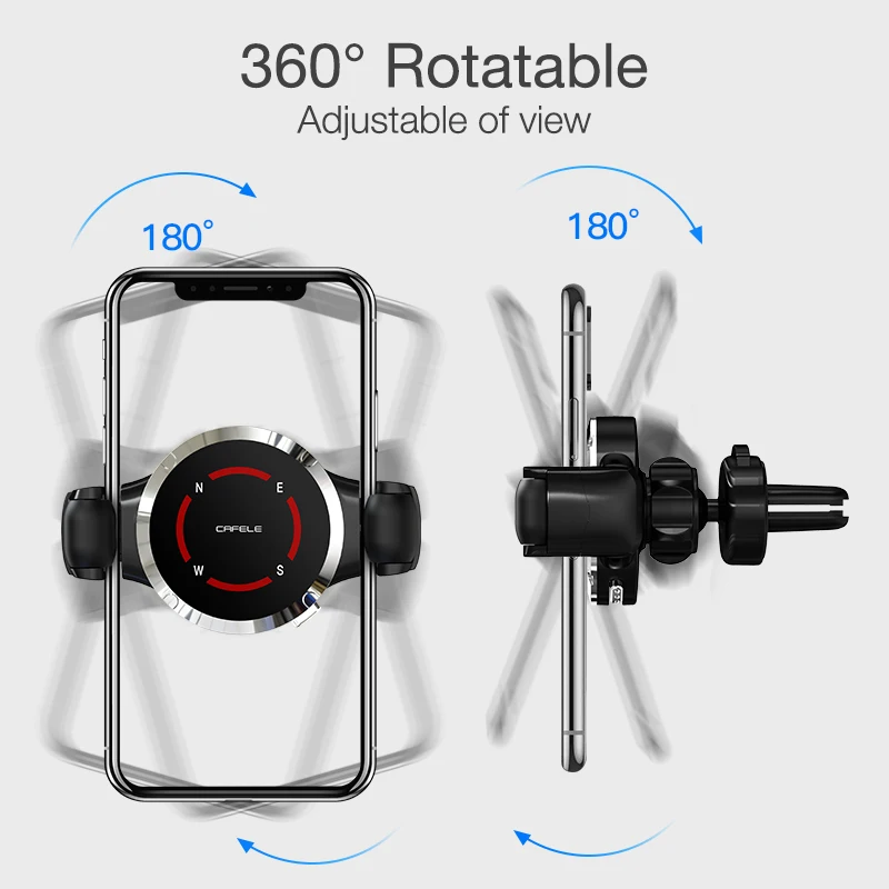 Cafele Автомобильный держатель для телефона, держатель для телефона на вентиляционное отверстие, подставка для мобильного телефона, поддержка сотового телефона в автомобиле, gps подставка для iPhone 11 pro