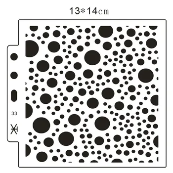 

Air bubbles 13*14cm scrapbook stencils spray plastic mold shield DIY cake hollow Embellishment printing lace ruler child toys