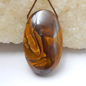 

Natural Boulder opal Drilled Gemstone Pendant Bead,33x20x11mm, 11.7g H8351