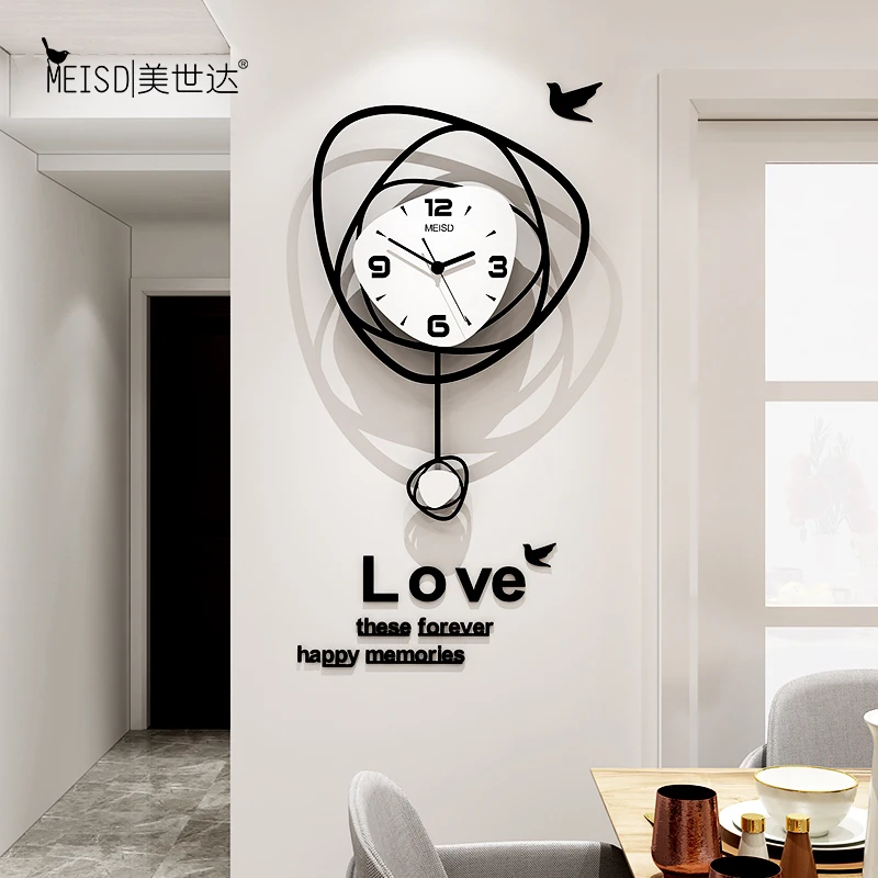 

MEISD Quartz Silent Clocks Pendulum Wall Watch Modern Designer Quality Acrylic Home Decor Room Horloge Free Shipping Hot Sale