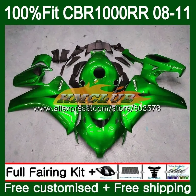 Литья под давлением для HONDA CBR1000 RR CBR 1000 RR 2008 2009 2010 2011 Gloss зеленый 79CL. 57 CBR 1000RR CBR1000RR 08 09 10 11 обтекатель oem - Цвет: No. 1