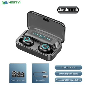 

X29(F9) TWS 5.0 Three-Screen Digital Display Aperture Light Touch Bluetooth Headset Emergency Charging Auriculares Earphone