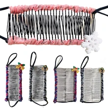 1pcs Multipurpose Banana Hair Clip Hair Accessory Stretchable Ladies Stretchy Comb Hairpin Professional Double Magic Hair Tools