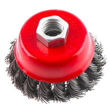 100 мм проволочный узел Концевая щетка из нержавеющей стали для полировки металла шлифовальный станок Дрель