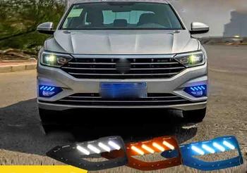 

Fast delivery Led daytime running lights+moving turn signal+blue night mode+remote control for Volkswagen sagitar 2019