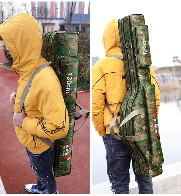 2/3 Layer Large Fishing Bag Multifunctional Waterproof Wear