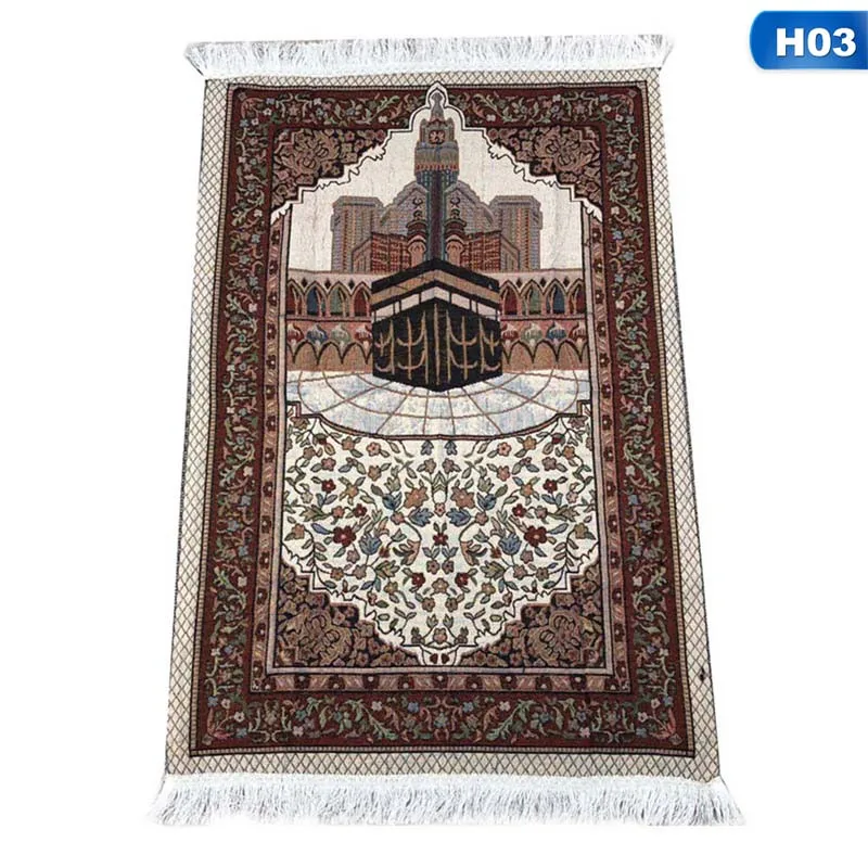 3 110*70 см мусульманский для молитв коврик, мат Рамадан Eid подарок хлопок на коленях Коврик для йоги турецкий исламский спальня домашний декор - Цвет: 3