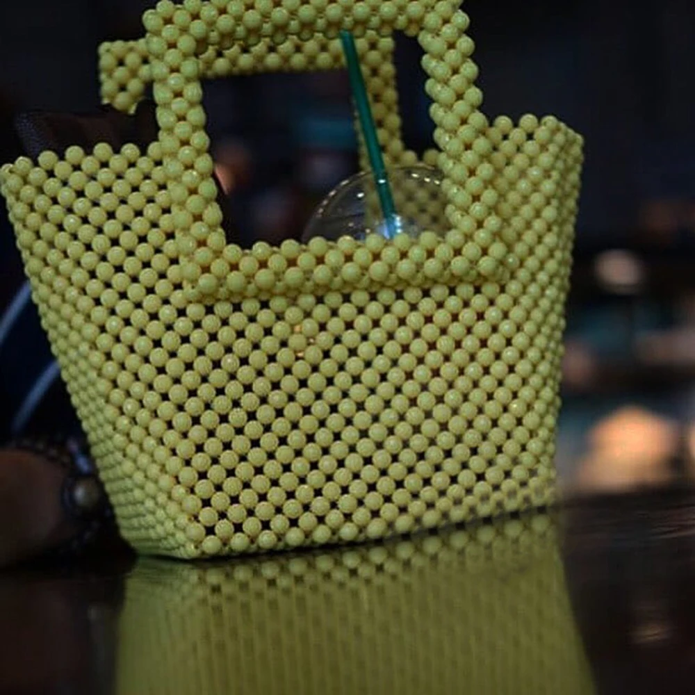Moda coreana praia bolsa de mão rosa
