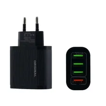 Ouhaobin, 4 порта, быстрая зарядка для телефона, QC 3,0, usb-хаб, настенное зарядное устройство, 6,1 А, адаптер питания, штепсельная вилка европейского стандарта для дома, для путешествий, штепсельная вилка европейского стандарта