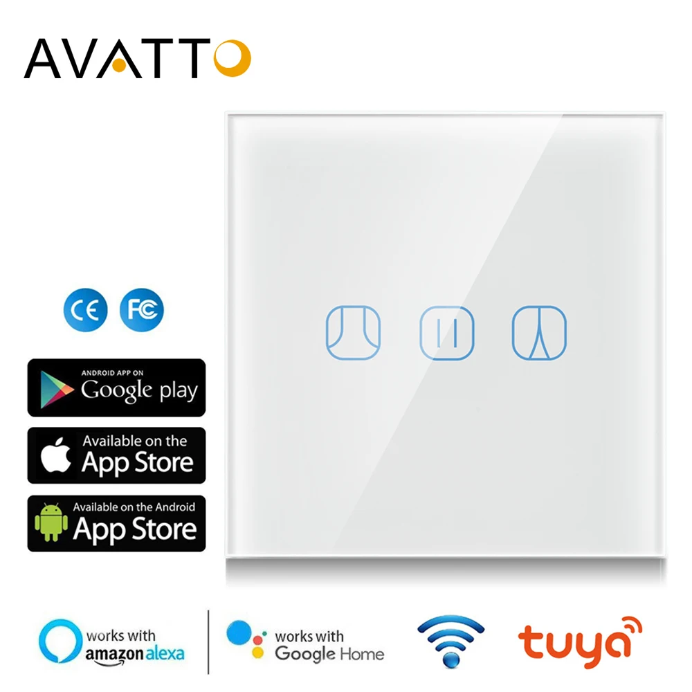 AVATTO WiFi сенсорный занавес переключатель электрические моторизованные шторы на роликах работает с Google Home Alexa Echo Tuya умный дом AVATTO WiFi сенсорный занавес переключатель электрические моторизованные шторы на роликах работает с Google Home Alexa Echo Tuya умный дом