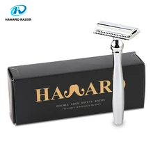 HAWRAD RAZOR New High Quality Stainless Steel Men's Double-edged Razor Facial Safety Razor Free 10 Blades Gifts For Him
