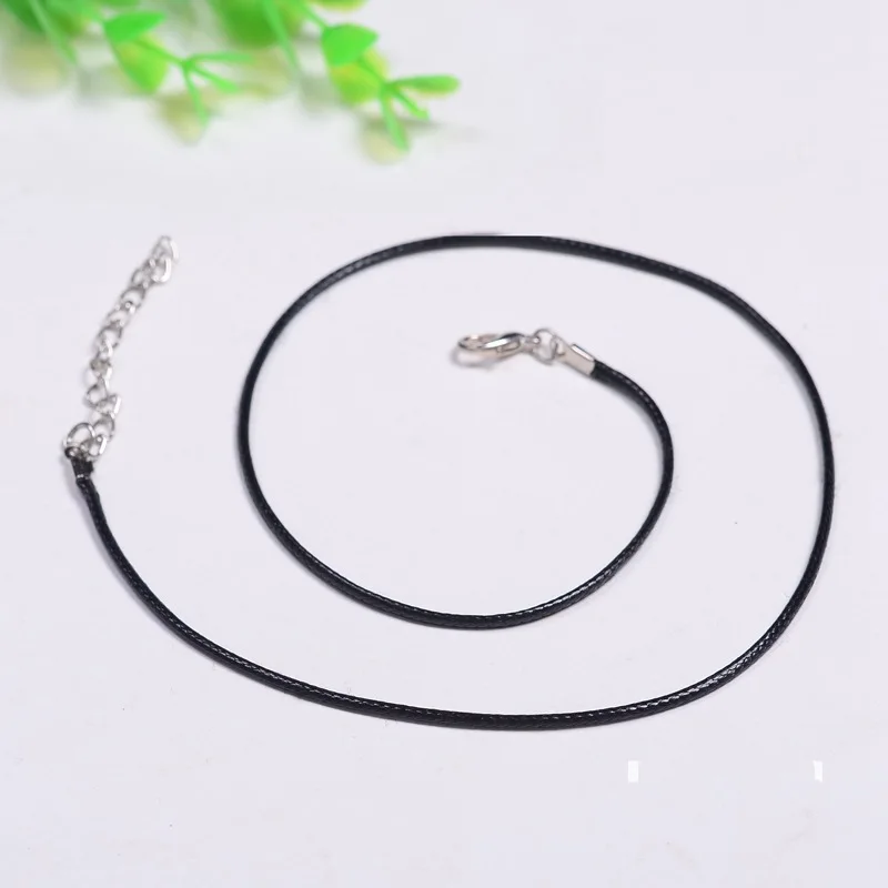 

Ultra-Strong Wax Yarn Leather Rope Necklace Chain Black And White with Pattern Pendant Rope Pendant Weaving Lanyard Jade Pendant