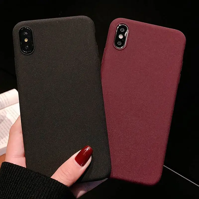 Мягкий матовый чехол для iphone 11 Pro 7 8 6 6s Plus XS Max XR 5 5S se X, мягкий силиконовый чехол для телефона, однотонный чехол