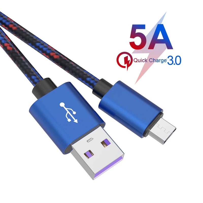 Кабель Micro USB Type C 5A для Xiaomi Mi 9 Samsung Huawei P20|Кабели мобильных телефонов| |