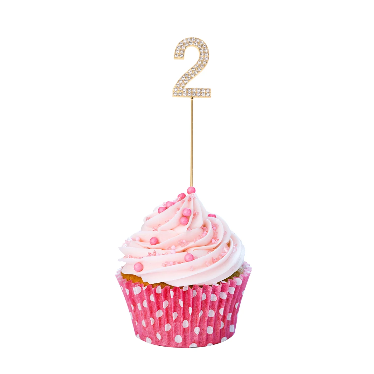 1pc Rhinestone 0 To 9 Number Cake Topper Chic Gold Crown Cake Topper Dessert Fruit Cake Picks Cupcake Toppers Party Supplies