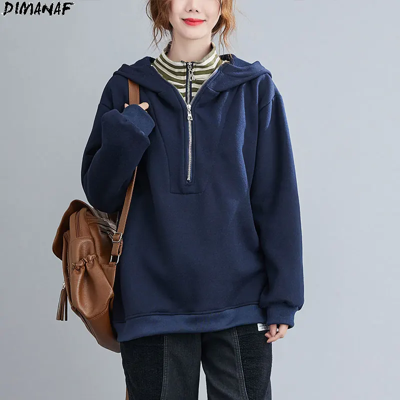

DIMANAF Plus Size Women Sweatshirt Turtleneck Fake Two-Piece Thickening Tops Casual Patchwork Striped Cotton Autumn New Pullover