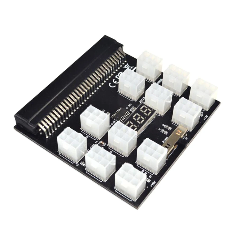 CHIPAL Power Module Breakout Board for HP 750W 1200W PSU Server Power Conversion +17pcs 12pcs 6Pin to 8Pin Power Cable for BTC-1