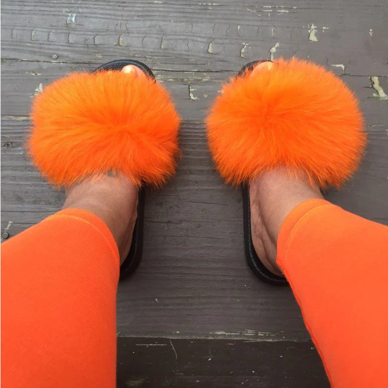 Plush Shoes | Flip Flops | Fur Flat Shoes | Fur Flip Flops | Plush Slippers - Women's Slippers - Aliexpress