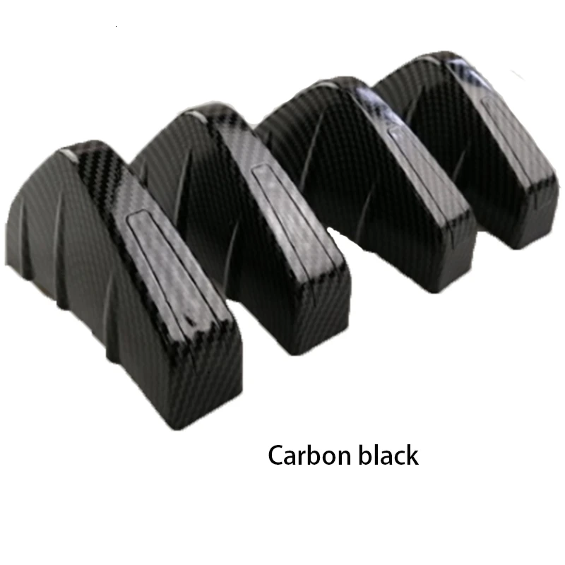  4pc universal car modified rear bumper diffuser molded shark fin spoiler bumper chassis decorative 