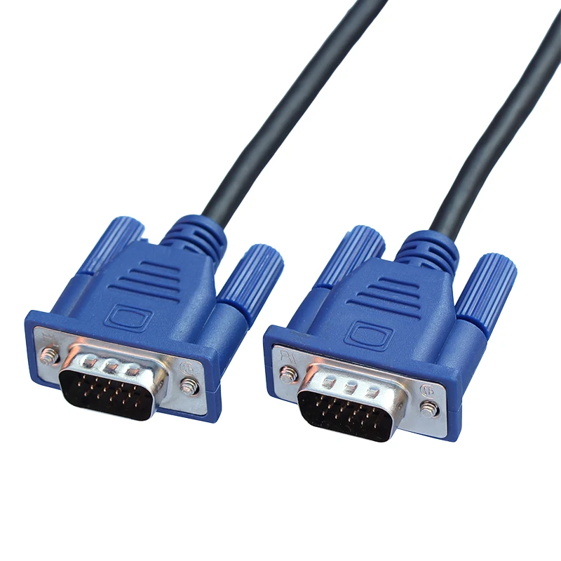 1.5M VGA 3+6 15Pin VGA D-Sub Video Cable Male to Male for Computers Monitors Projects with Ports