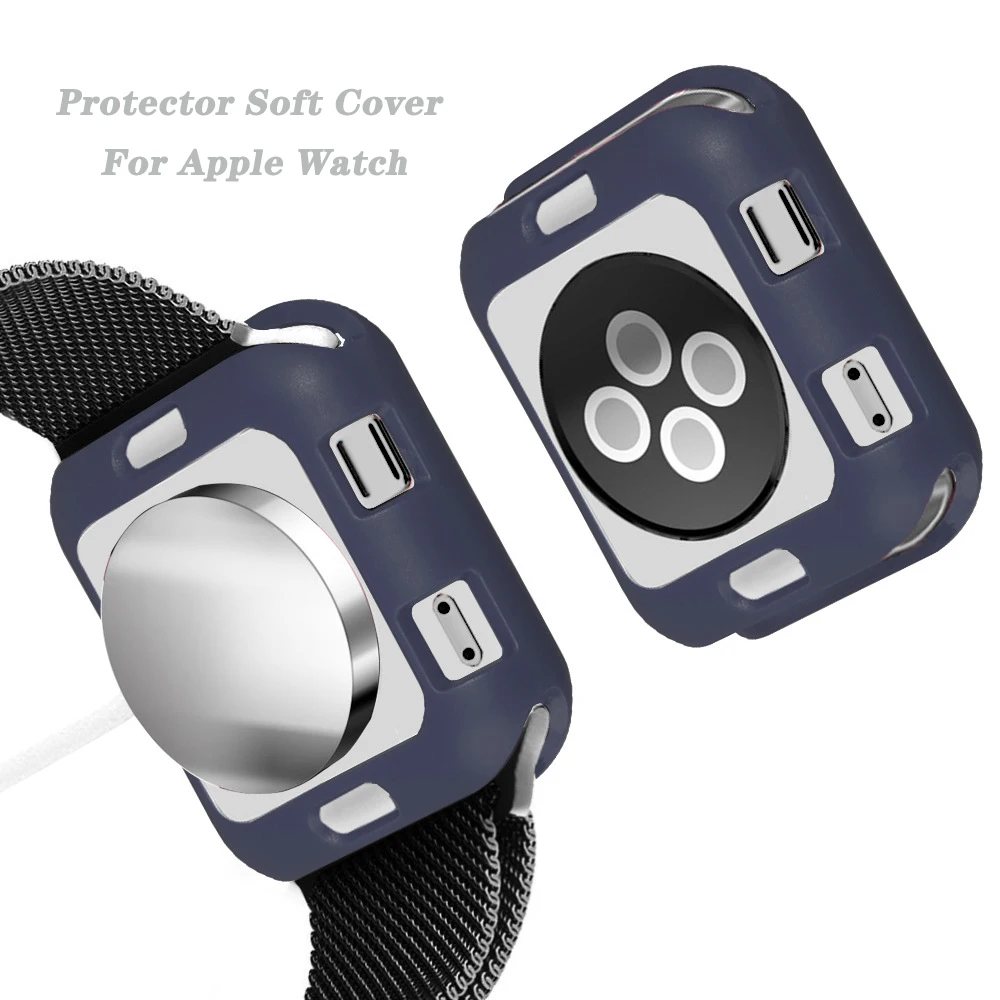 Чехол из ТПУ для Apple Watch 5 4 крышка 44 мм 40 мм Ударопрочный силиконовый мягкий чехол бампер для iwatch серии 3 2 1 42/38 мм оболочка