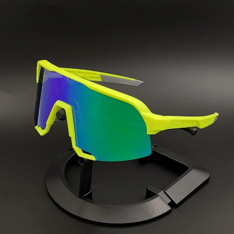 3 Lens Not Polarized Уличные спортивные очки с 3 линзами для езды на велосипеде, Mtb, гоночные очки для шоссейного велосипеда, мужские и женские солнцезащитные очки UV400 для езды на велосипеде, очки для бега - Цвет: 3 Lens Not Polarized