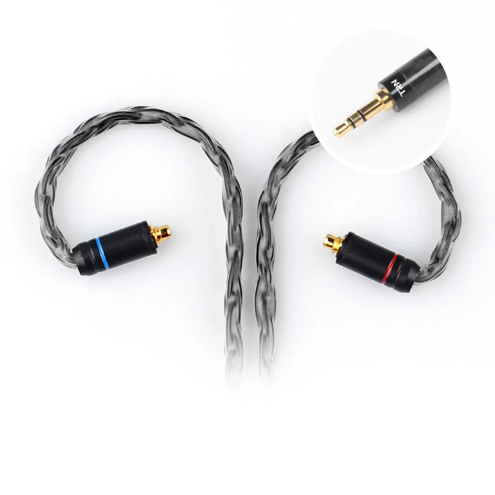 Black 3.5mm MMCX Лампа указателя T2 наушники обновления посеребренный кабель линии 2,5 мм 3,5 мм 4,4 мм разъем MMCX Применение для K5 K3 shuer SE846 FIIO UE nicehck - Цвет: Black 3.5mm MMCX