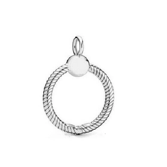 Silver-53.3mm Осень, подлинный 925 пробы Серебряный Большой момент, средняя подвеска с О-образным вырезом, подвеска, подвеска, шарм, бисер, сделай сам, ювелирное изделие для женщин - Окраска металла: Silver-53.3mm