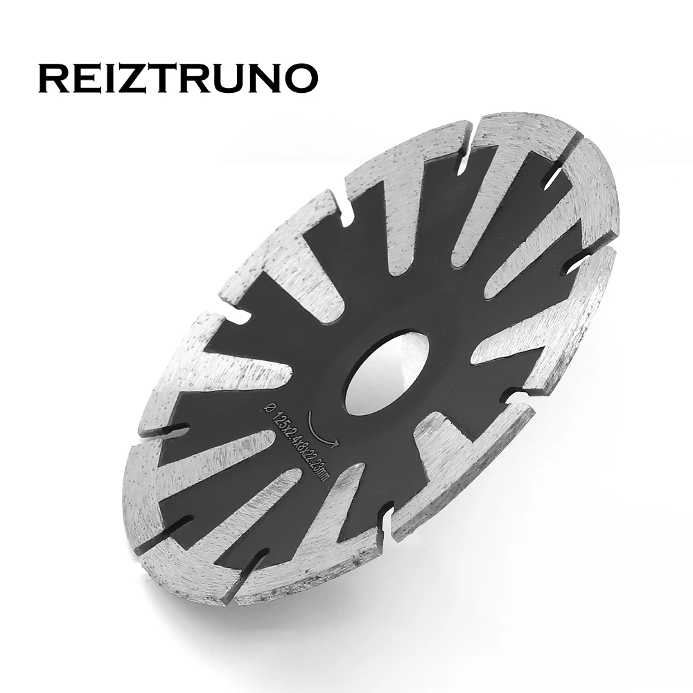 REIZTRUNO 125 мм Горячая прессованная Т-сегментная кривая режущие лезвия с ЧПУ алмазная пила для бетона песчаника гранита влажного Сухого использования