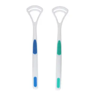 

Fancy 2 Pcs/set Deep Cleaning Oral Tongue Coating Brush Cleaner Scraping Tongue Brush
