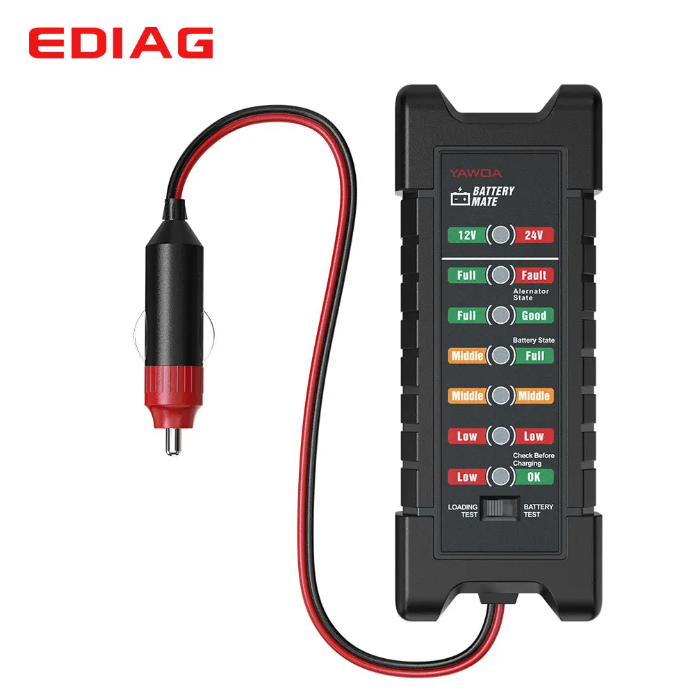EDIAG Mini 12V ~ 24V тест на автомобильную батарею BM310/BM320/BM410/BM420 Цифровой 6 светодиодный