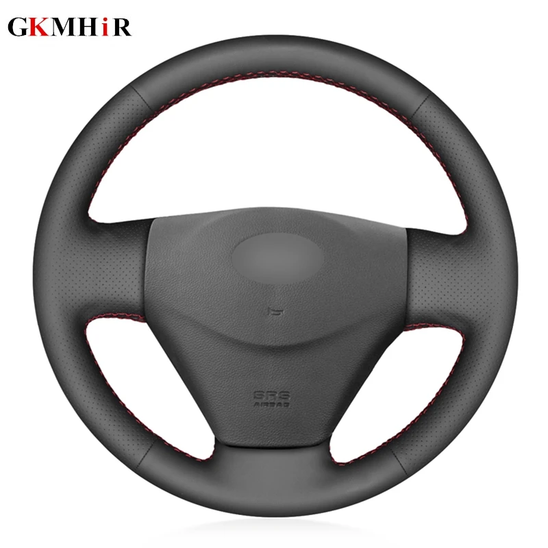 Black PU Artificial Leather Car Steering Wheel Cover for Hyundai Getz(Facelift) 2005-2011 Accent 2006-2011 Kia Rio Rio5