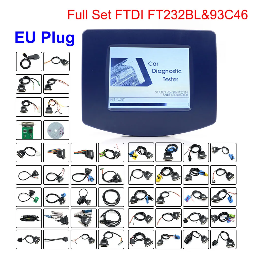 Полный комплект FTDI DHL бесплатно v4.94 digiprog iii коррекция одометра Digiprog 3 инструмент для корректировки одометра программист V4.94 Digiprog3 - Цвет: full FTDI EU Plug