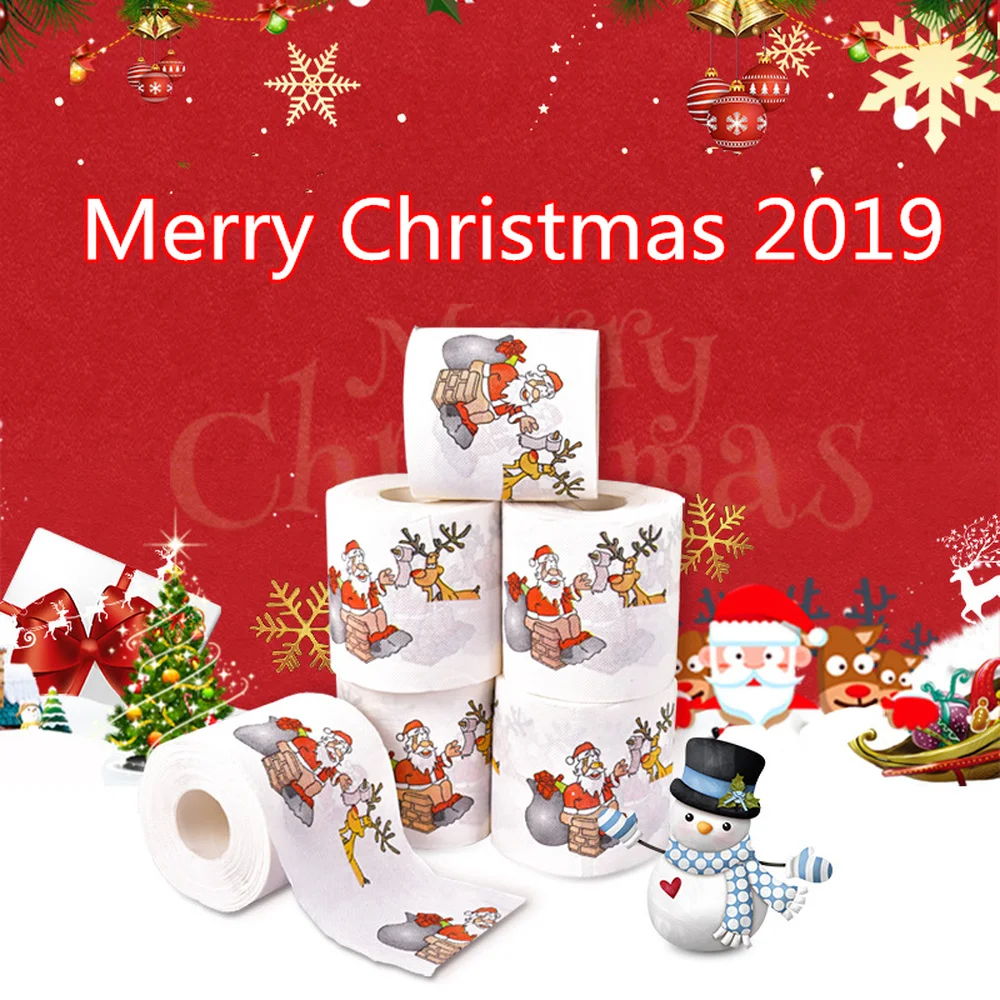 Горячая олень Санта Клауса Рождественская Кухня туалетная бумага новогодние подарки рождественские украшения для дома Natale Noel Navidad