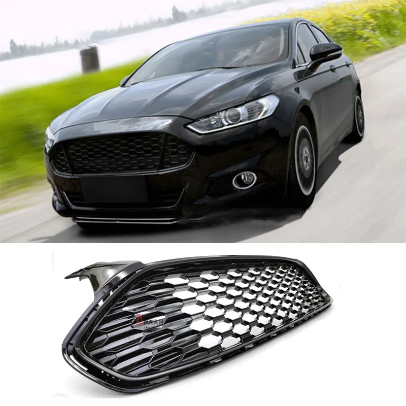 

Car Accessories Black Front Bumper Honeycomb Mesh Centre Grill Panel Grille Grill Fit For Ford Mondeo 2013 2014 2015 2016