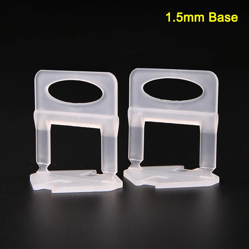 1.5mm base 100pcs Система выравнивания плитки выравнивающие прокладки зажимы многоразовые клинья для выравнивания фарфорового керамического мрамора магазин QJS - Цвет: 1.5mm base 100pcs