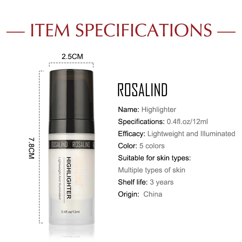 Бренд ROSALIND хайлайтер осветитель блеск макияж для контуринга лица Хайлайтер тела