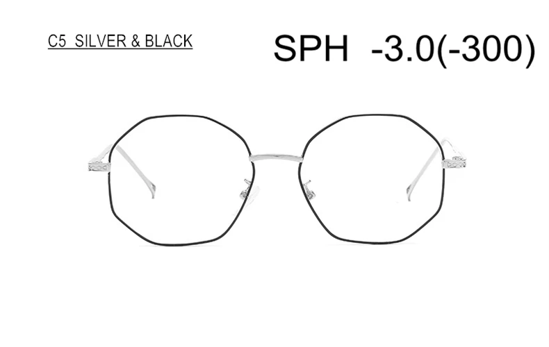 C5 (-3.0) SUMONDY очки для близорукости диоптрия-0,5-1-1,5-2-2,5-3-3,5-4 для женщин и мужчин очки для близорукости по рецепту UF73 - Цвет оправы: C5 (-3.0)