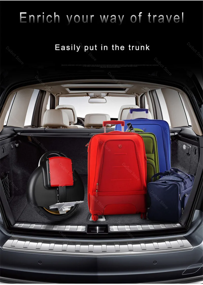 Daibot Electric Unicycle Scooter Adults One Wheel Self Balancing Scooters 350W 60V 14 Inch Monowheel Electric Skateboard (17)