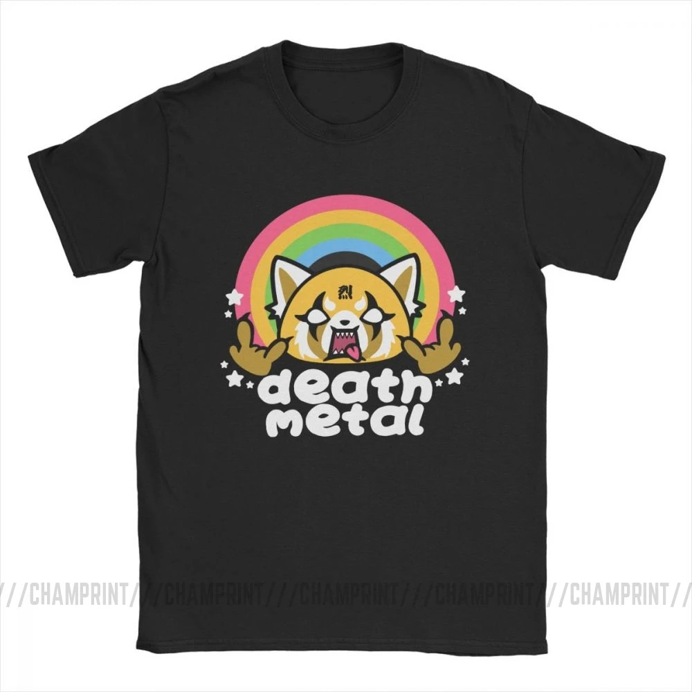 Агрессивные мужские футболки из агрессивного хлопка в ретсуко Death Metal Aggretsuko