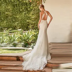 Verngo свадебное платье русалки с кружевной аппликацией свадебное платье в стиле бохо Элегантное свадебное платье Trouwjurk платья Vestido De Noiva 2019