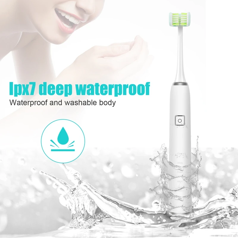 Adult Rechargeable Sonic Electric Toothbrush with 3x Replacement Heads and Portable Toothbrush with Timing Function Adult Rechargeable Sonic Electric Toothbrush with 3x Replacement Heads and Portable Toothbrush with Timing Function