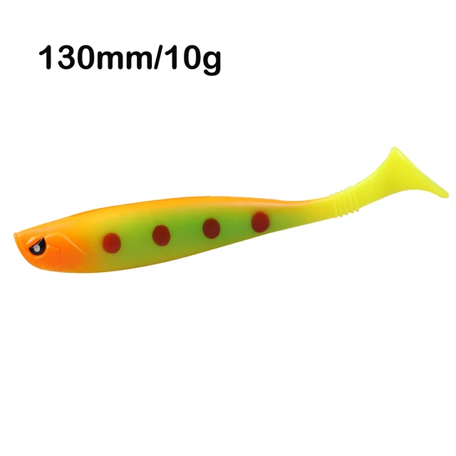 3pcs/lot Soft Fishing Lure 13/9.5cm 10/4.5g  Silicone Bait Shad Worms Bass Pike Minnow Swimbait Rubber Fish Lure High Quality H 10G